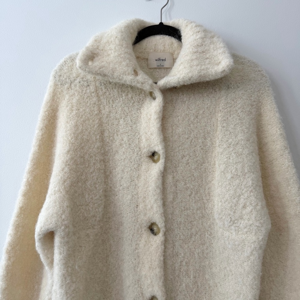 Aritzia Cream Button-Front Cozy Cardigan - Picture 5 of 15